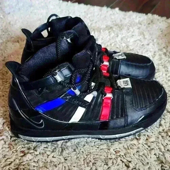 Nike Other - Nike Zoom LeBron III Retro QS Barbershop Black Silver